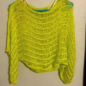 Medium lime green blouse.